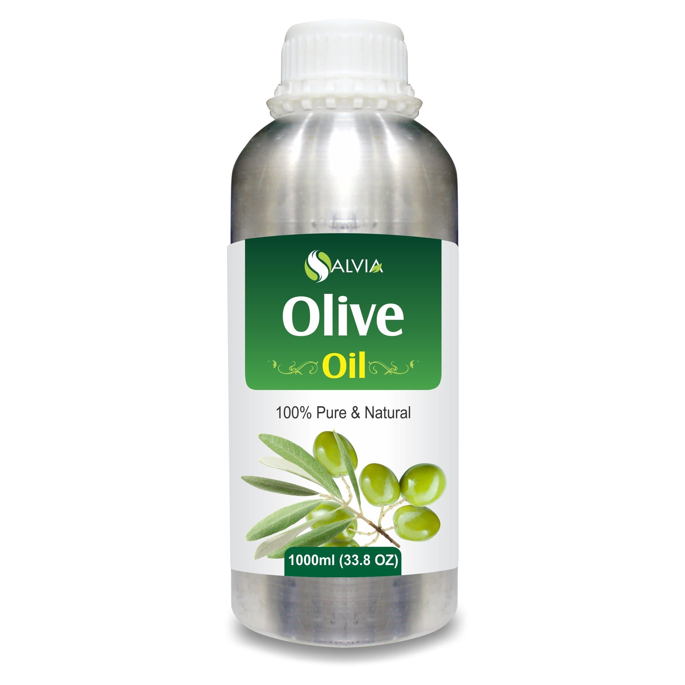 Salvia Natural Carrier Oils 1000ml Olive Oil (Olea Europaea) Pure Natural Carrier Oil Cold Pressed Rejuvenates Skin, Promotes Hair Growth, Reduces Dark Spots, Acne, For Massage & More Salvia Natural Carrier Oils 1000ml Olive Oil (Olea Europaea) Pure Natural Carrier Oil Cold Pressed Rejuvenates Skin, Promotes Hair Growth, Reduces Dark Spots, Acne, For Massage & More
